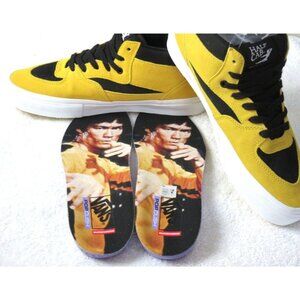 COPY - Vans x Bruce Lee Women's Skate Half Cab Black Yellow Suede Canvas shoes
